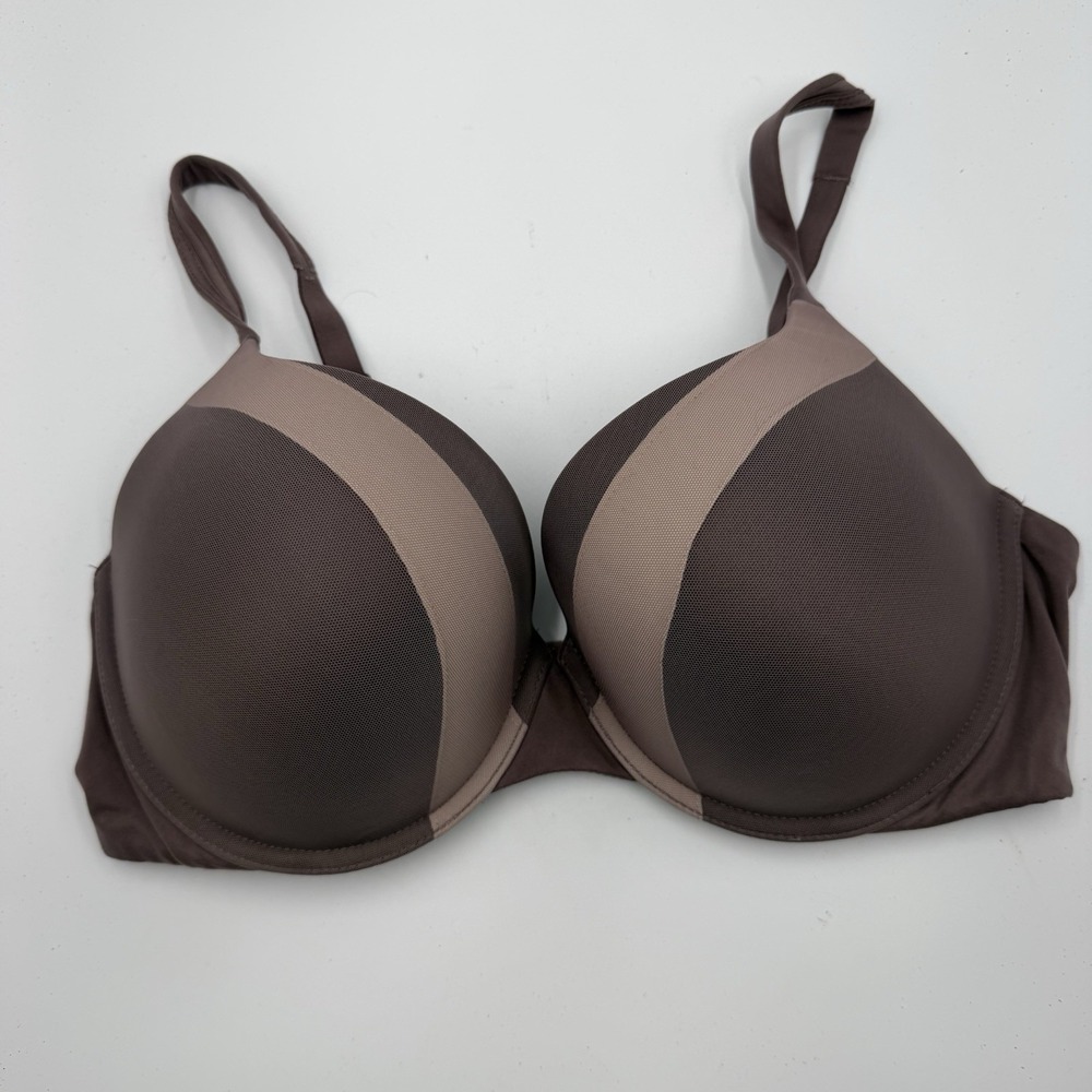 Victoria's Secret Perfect Shape Bra 36DD Brown Taupe Underwire T-Shirt Bra